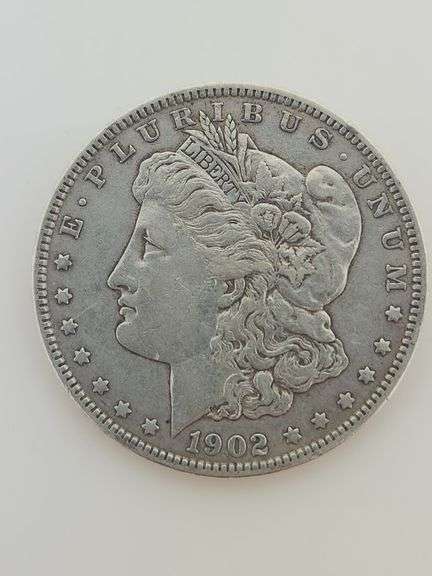 1902 Morgan Silver Dollar, Circulated "Cleaned"
