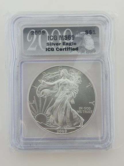 2009 American Silver Eagle, ICG MS69