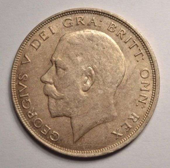 1920 Great Britain 1/2 Half Crown Silver, High Detail