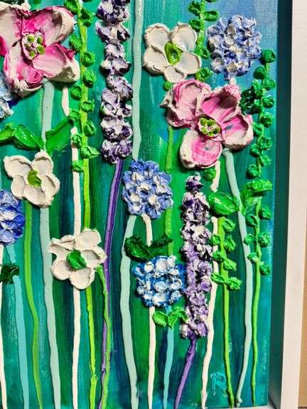 Heavy Textured Impressionistic Floral Painting