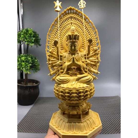 Hand-Carved Thousand Hands Buddha