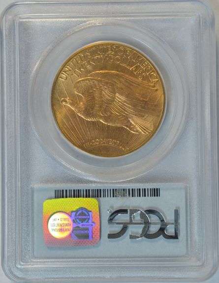 Near Gem Key date 1914-D St. Gaudens $20 Gold Piece. PCGS MS64