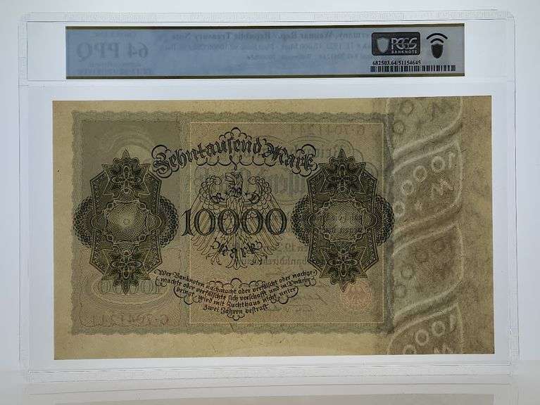 1922 Germany 10000 Mark PCGS 64 PPQ Note
