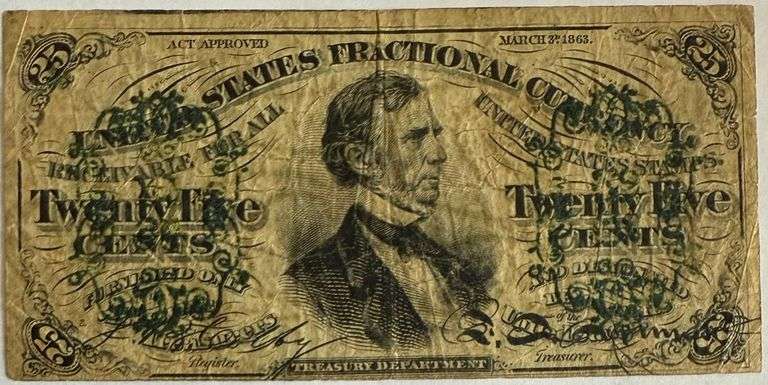 25 Cent 1863 Cent Fractional Currency