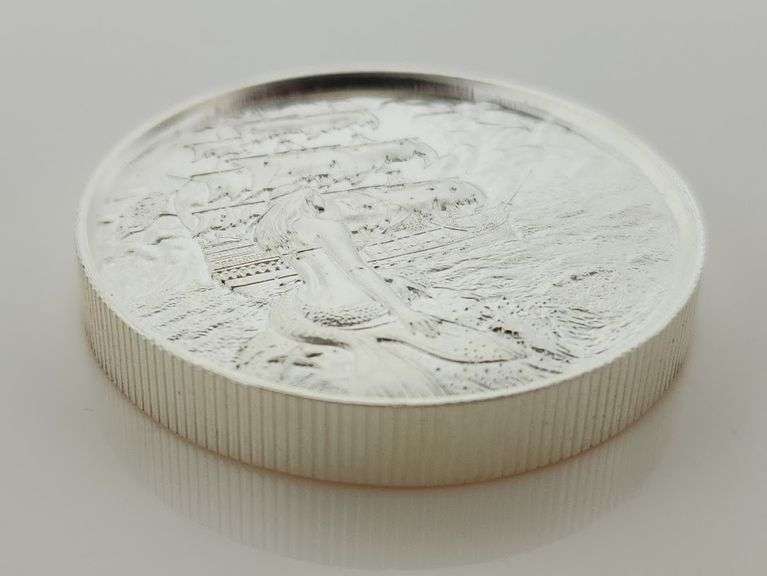 No Prey No Pay 2 Oz. Silver Pirate Ship/Mermaid Coin