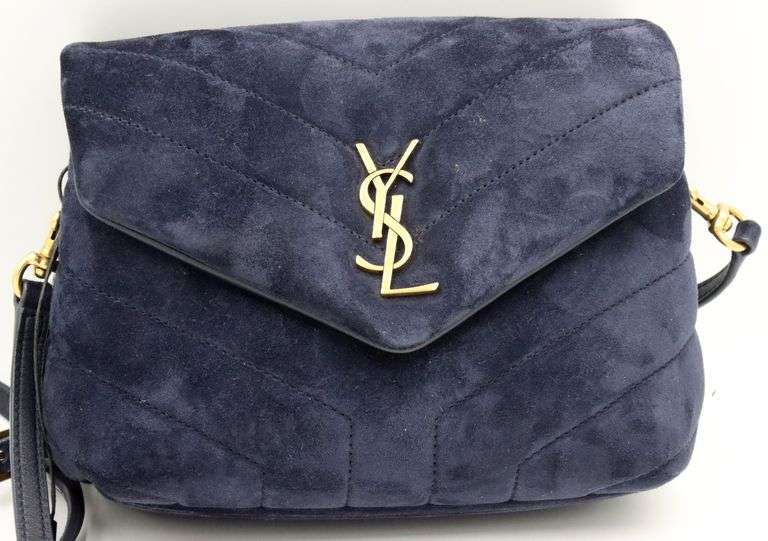 YSL Loulou Toy Suede Midnight Blue Crossbody