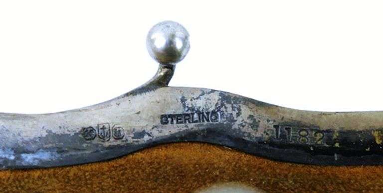 Antique Leather & Sterling Silver Purse
