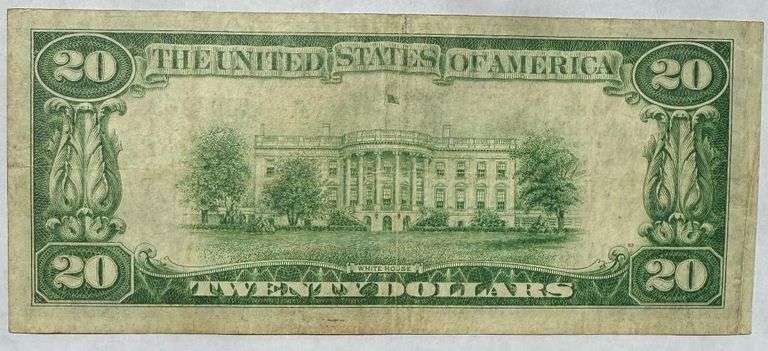 1929 Series $20 Boston Mass National Currency Note