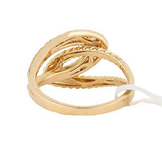 New 0.55ctw Diamond Interlocking Rope Style Ring in 14K