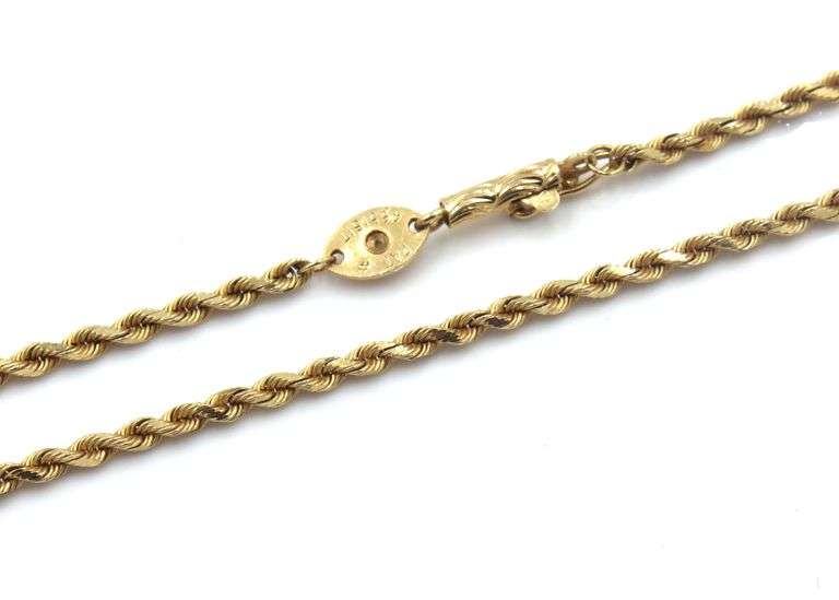 Popular 14K YG Silk Rope Necklace