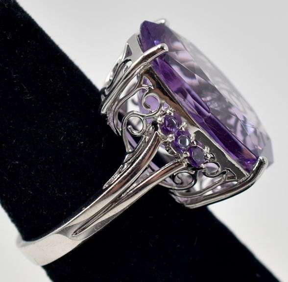 Amethyst Gemstone Ring in Sterling Silver