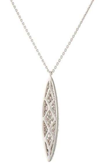 New 2.85ctw Diamond Marquise Shaped Dome Pendant Necklace in 14K