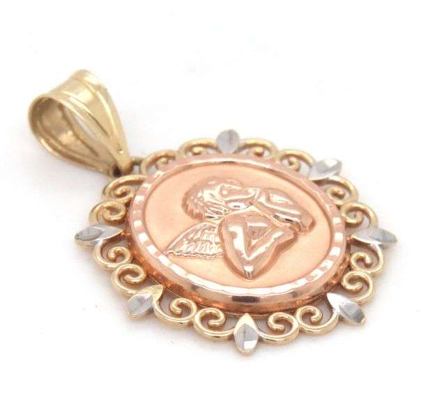 14kt Yellow gold religious pendant
