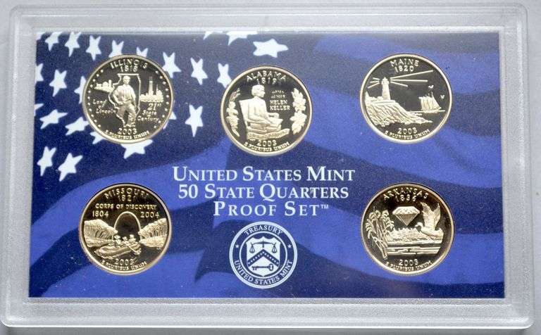 2003 4 6  Three Each US Proof Quarter Sets