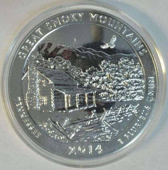 Gem BU 2014 'Great Smokey Mountains” America the Beautiful 5 oz in capsule