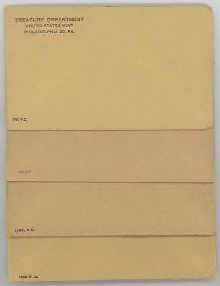 4 Different Silver Proof Sets 1961 to 1964 in original envelopes