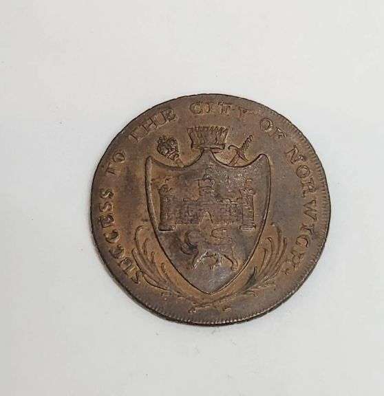 1792 Success to The City of Norwich Halfpenny Condor Token