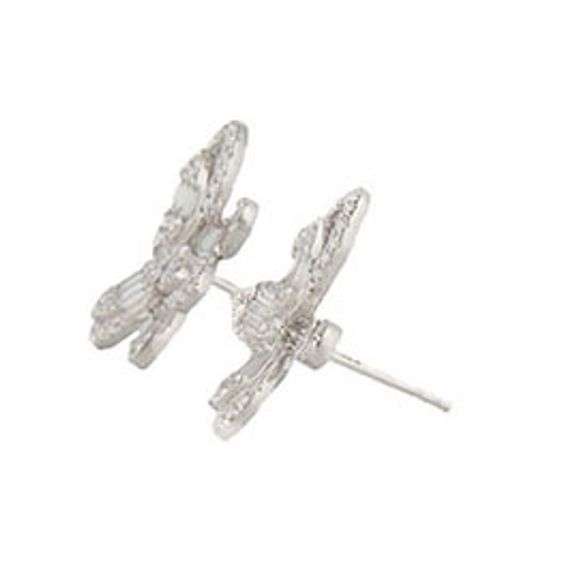 New 0.82ctw Round and Baguette Diamond Frame Floral Earrings in 14K