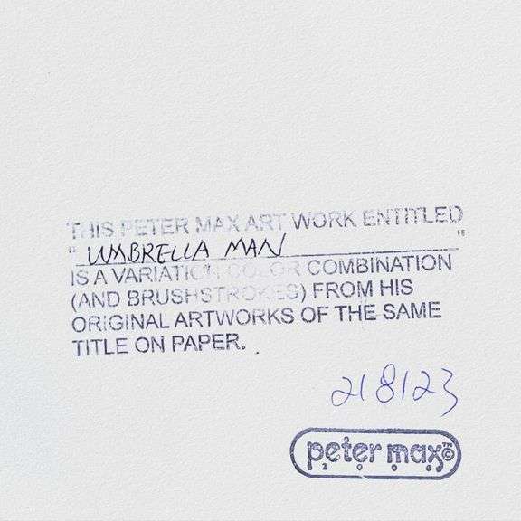 Umbrella Man on Blends by Peter Max