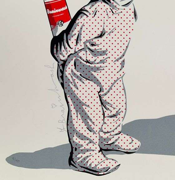 Highly Collectible Mr. Brainwash Screenprint Signed I Still Believe in Love with Thumbprint
