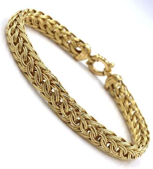 Lovely 14K WG Woven Wires Bracelet