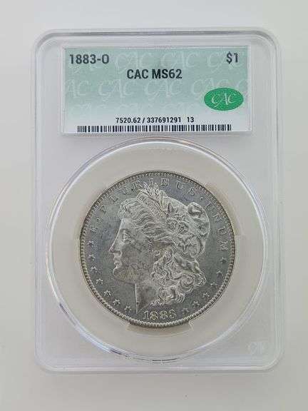 1883 O Morgan Silver Dollar, CAC MS62