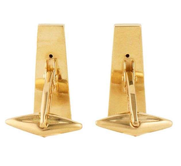 Versace Polished Geometric Cufflinks in 18K