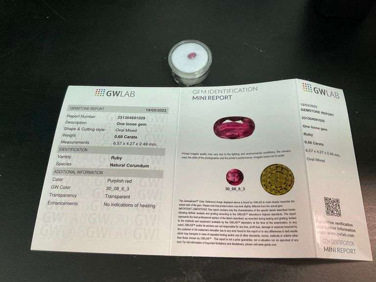 CERTIFIED NATURAL RED RUBY 0.68 CARAT