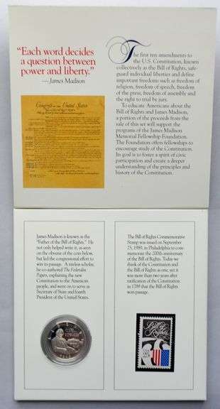 1993 S  Bill of Rights US Mint Coin and Stamp Set
