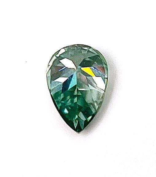 Ct Sparkling Paraiba Green Simulated Diamond Pear Cut Solitaire