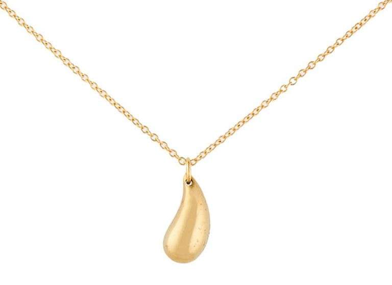Tiffany & Co. Elsa Peretti Teardrop Pendant Necklace in 18K