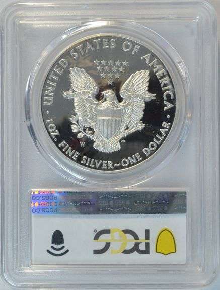 Perfect PCGS PR70DCAM graded 2012-W $1 Silver Eagle coin