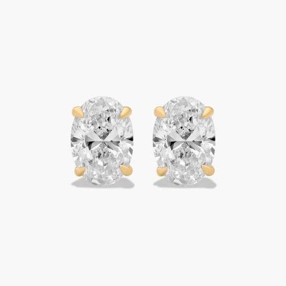 Stunning 14K Gold Lab-Grown Diamond Earrings – Exceptional 1.05 CT