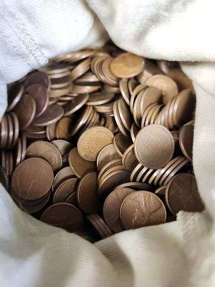 3,000 Count Unsearched Wheat Cent Estate Bag