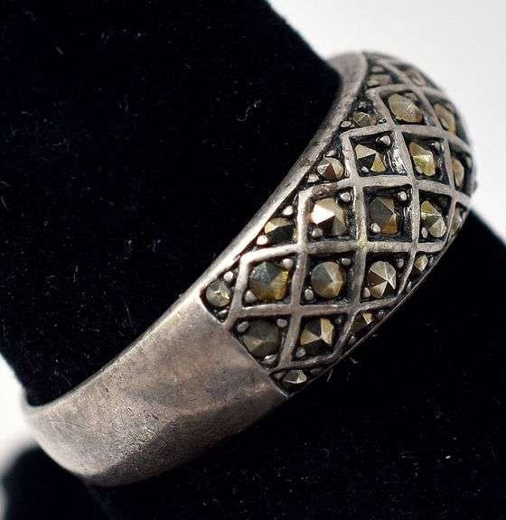 Marcasite Band Ring in Sterling Silver