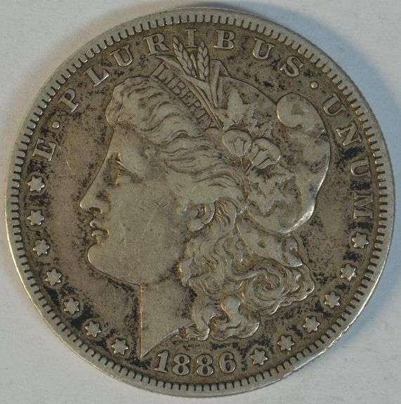 Scarce 1886-S Morgan Silver Dollar in XF