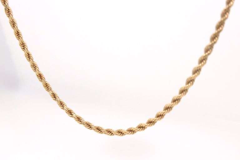 In Demand 14K YG Rope Necklace