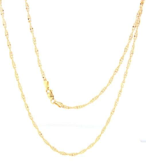 14kt Yellow gold bead necklace