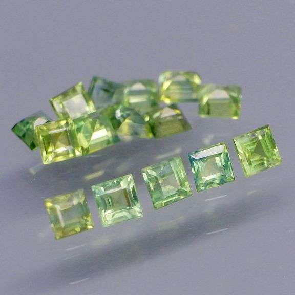 Excellent 2.38ct princess cut Australian Sapphire set
