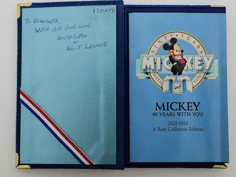 1988 Disney Mickey 60 Years With You Commemorative Proof Silver Coin