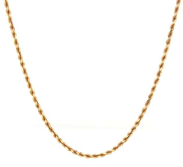 Popular 14K YG Silk Rope Necklace