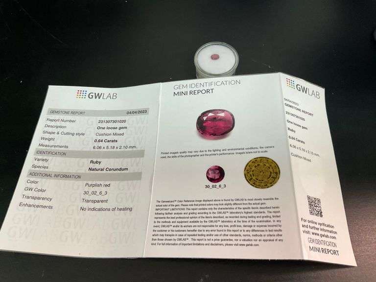 CERTIFIED NATURAL RED RUBY 0.64 CARAT