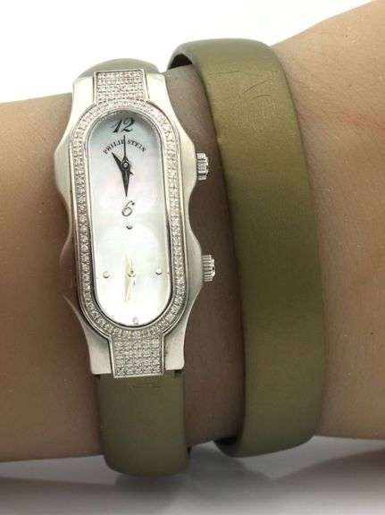 Phillip Stein signature mini dial double wrap watch