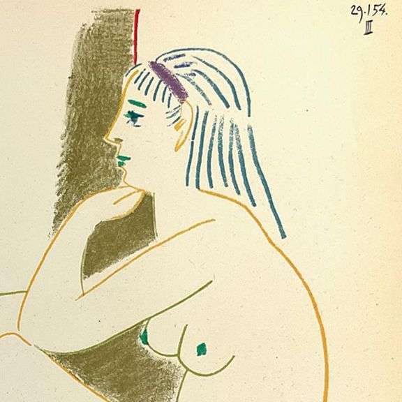 La Comedie Humaine 29.1.54-III by Picasso (1881-1973)