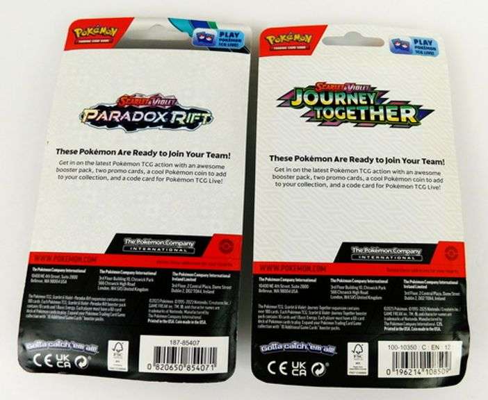 2 Pokémon 2023 Booster Packs with Coins, Sealed