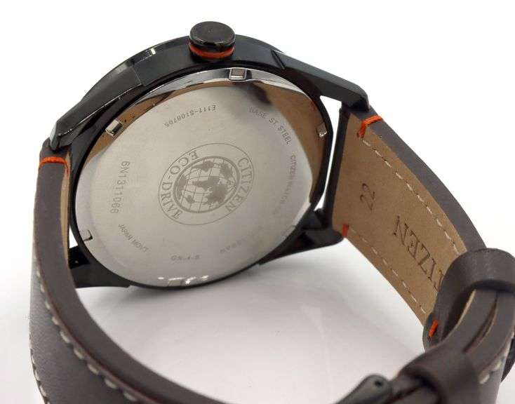 Citizen men's drive leather strap watch