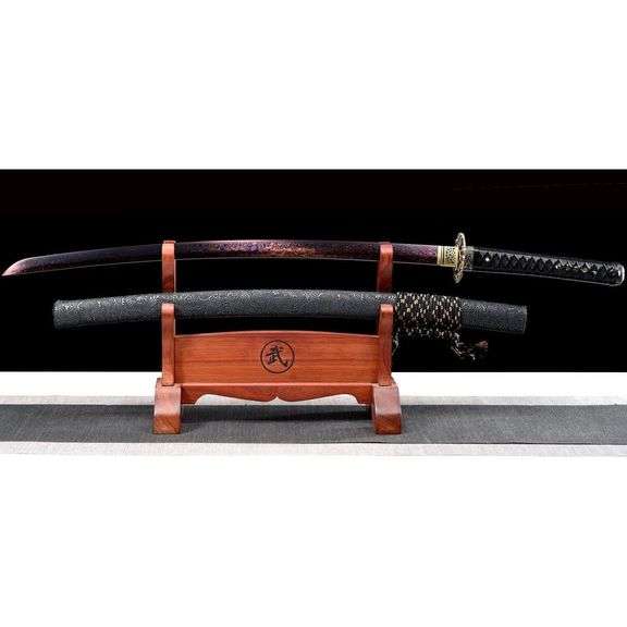 Dragon Katana Folded Steel Japanese Samurai Sword