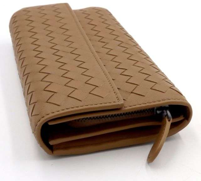 Bottega Veneta Intrecciato Continental Flap Long Wallet