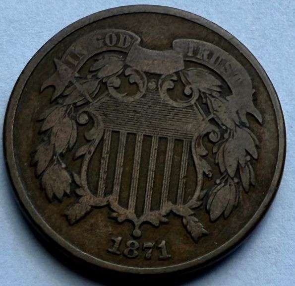 1871  Two Cent Piece