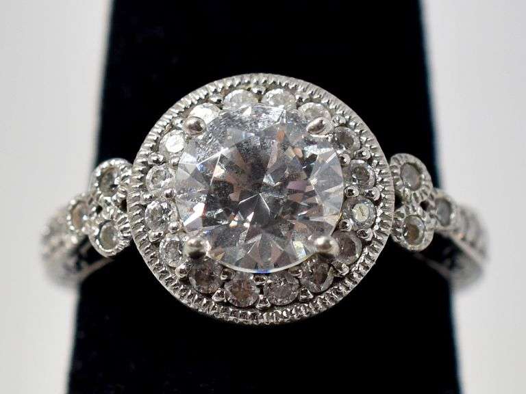CZ Gemstone Ring in Sterling Silver